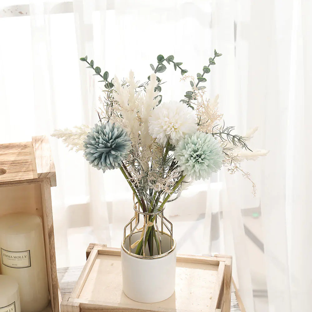 Artificial Flower Bouquet with 3 Heads for Home Decor